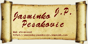 Jasminko Pešaković vizit kartica